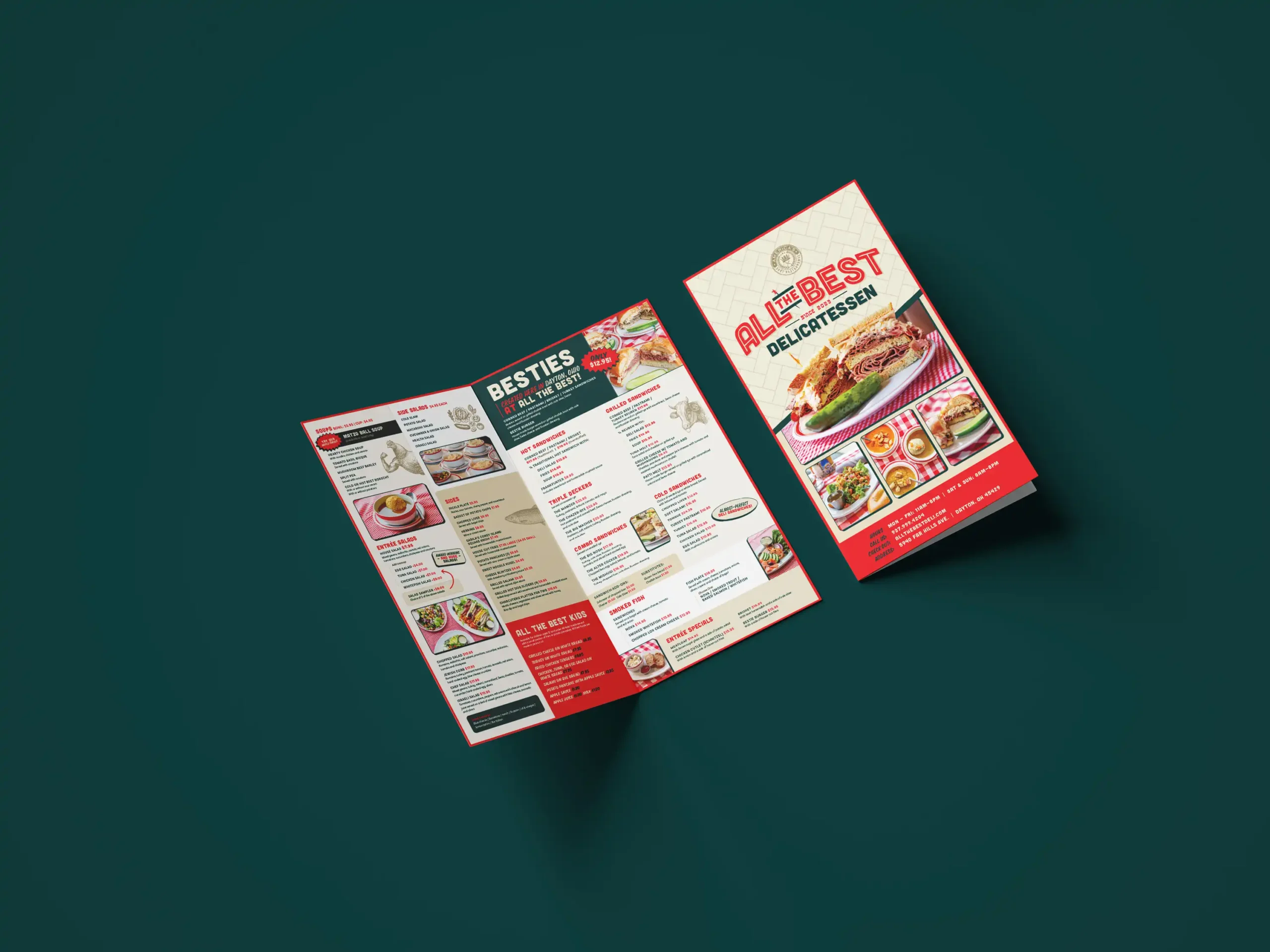 All the Best bi-fold menu design