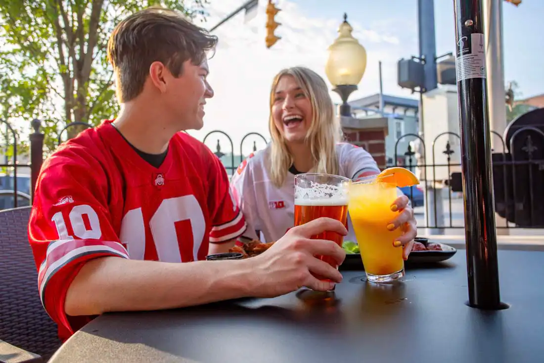 outdoor patio restaurant photo shoot