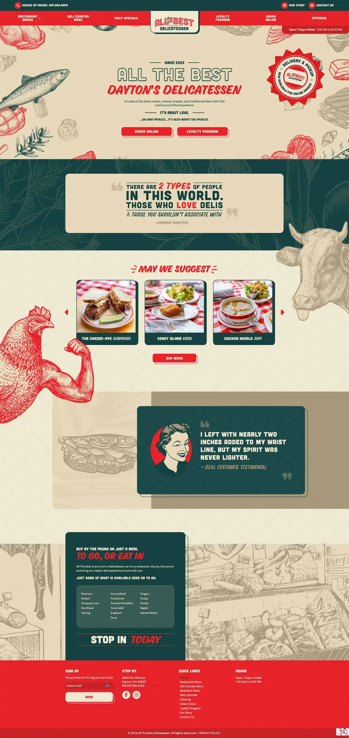 All the Best full website view of the homepage