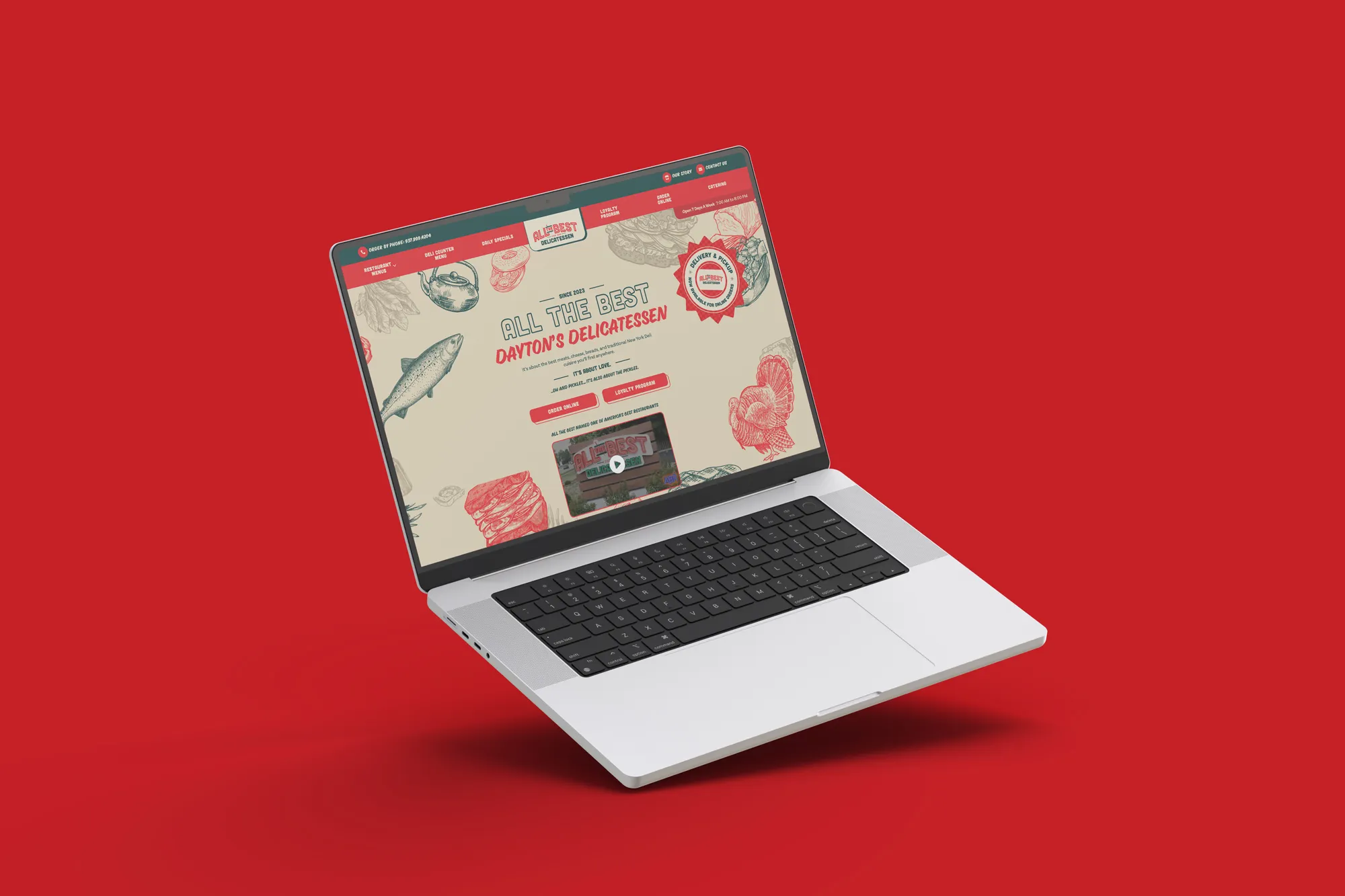 All the Best Deli website mockup