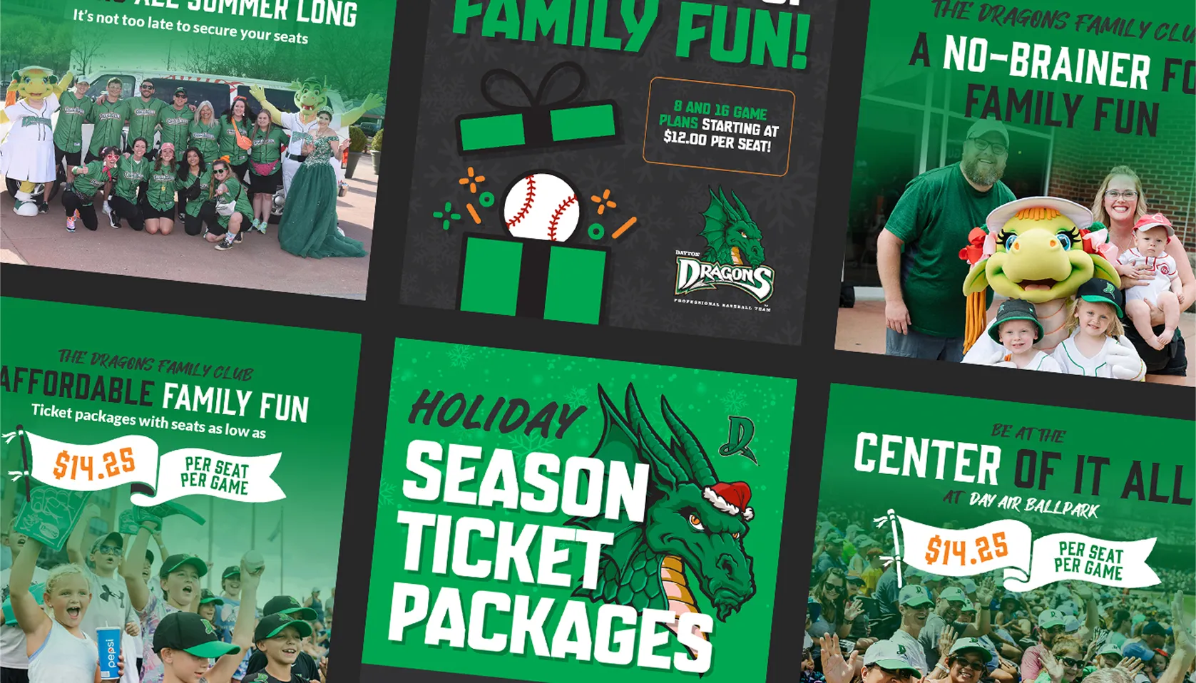 Dayton Dragons social media graphic designs