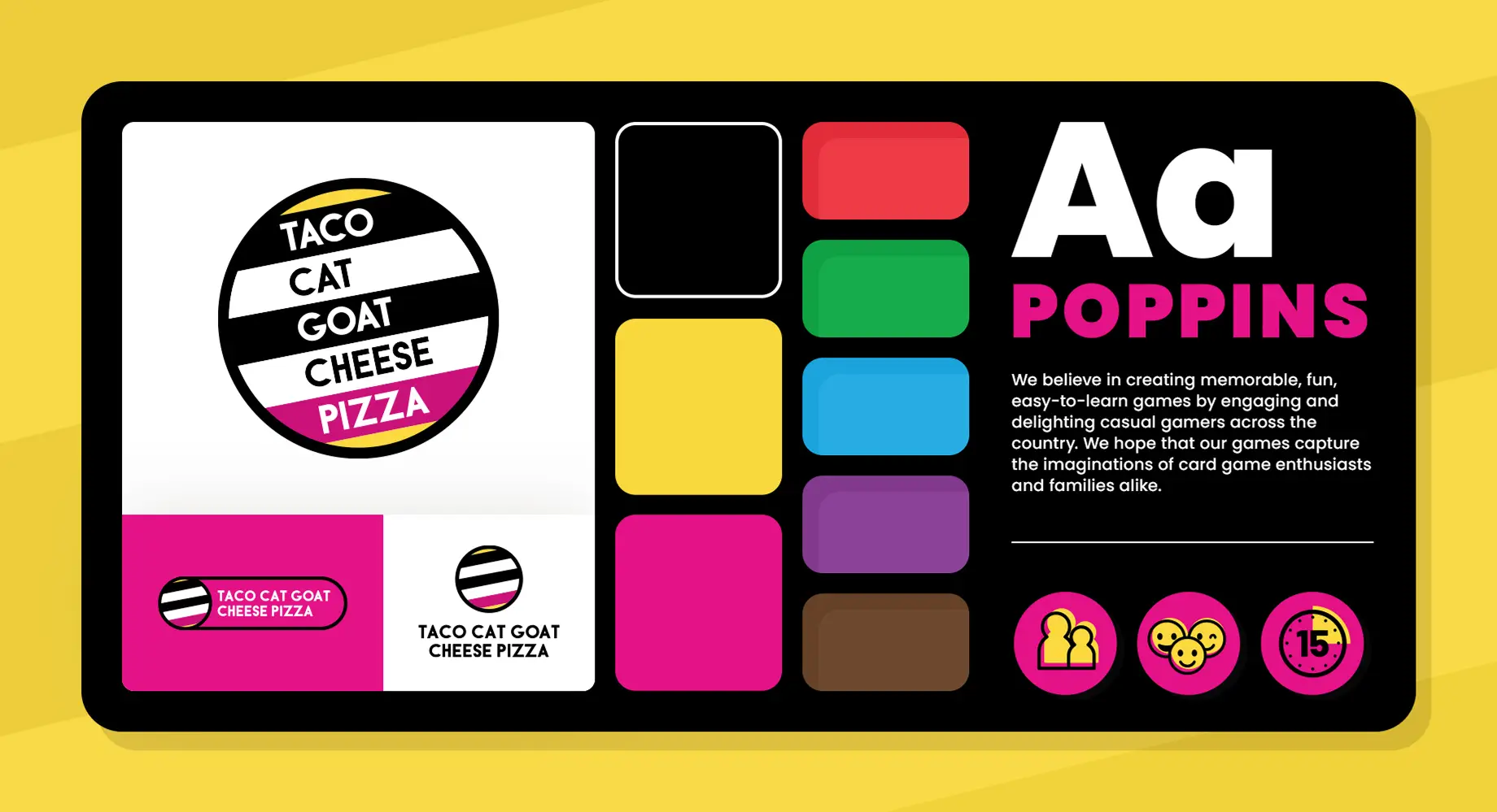 Taco Cat Goat Cheese Pizza branding guide