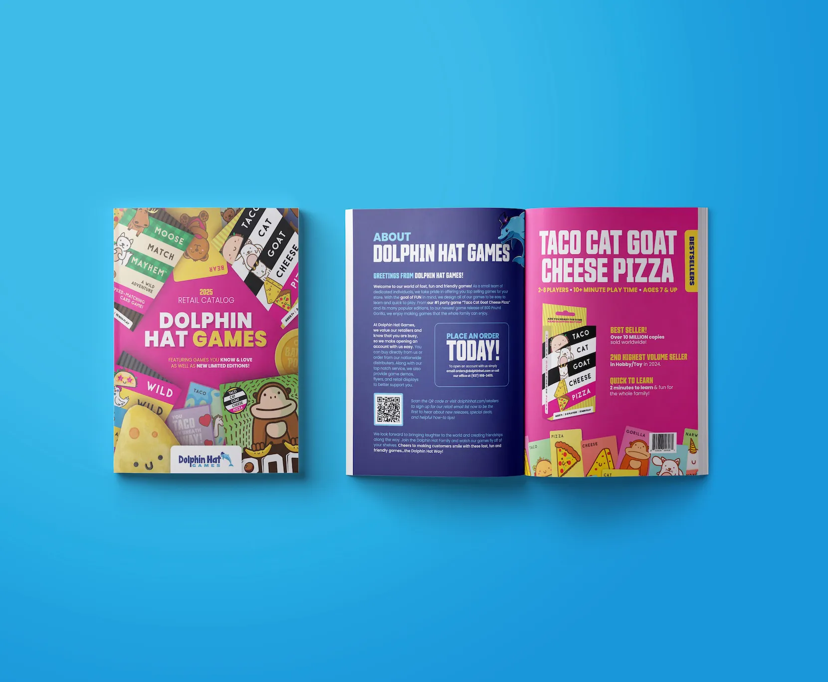 Dolphin Hat Games retail catalog designs