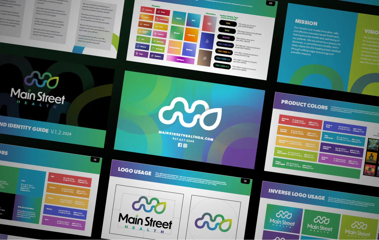 Main Street Health marketing designs