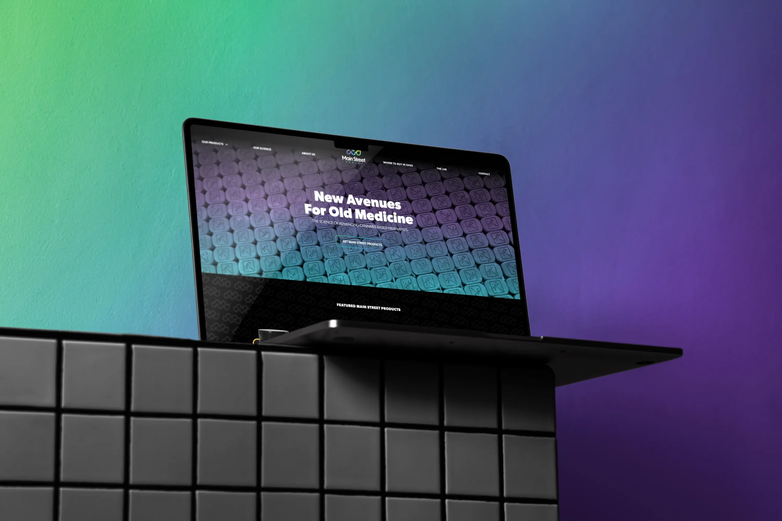 main street health website mockup