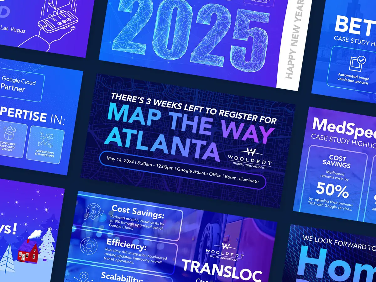 Woolpert Digital Innovation social marketing graphics