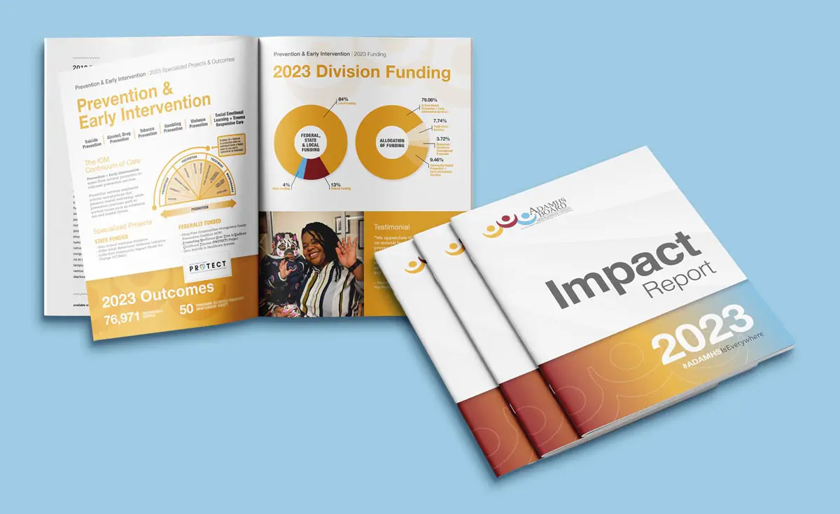 Adamhs Board impact report catalog design