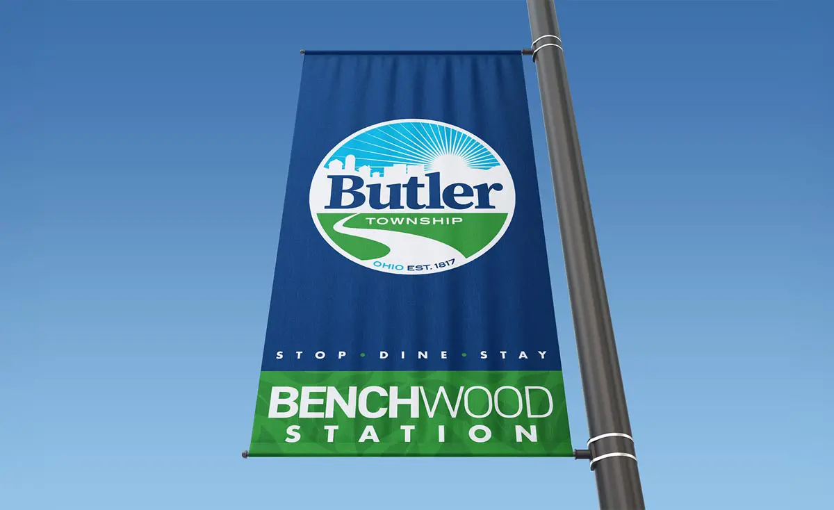 Butler township flag pole banner design