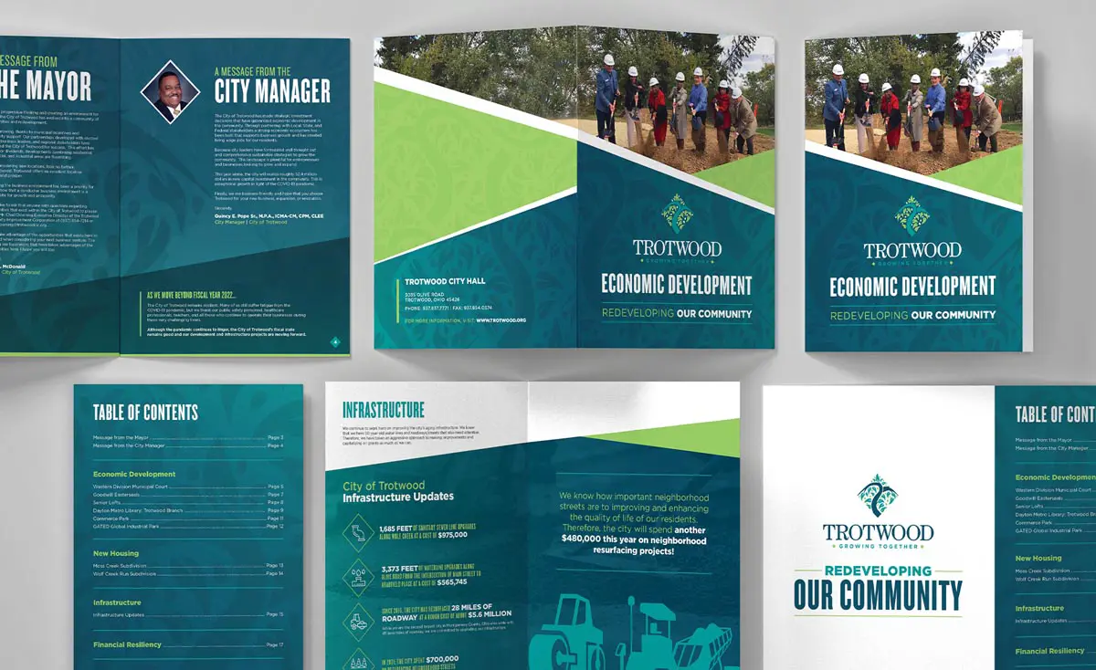 Trotwood city economic develpment catalog design