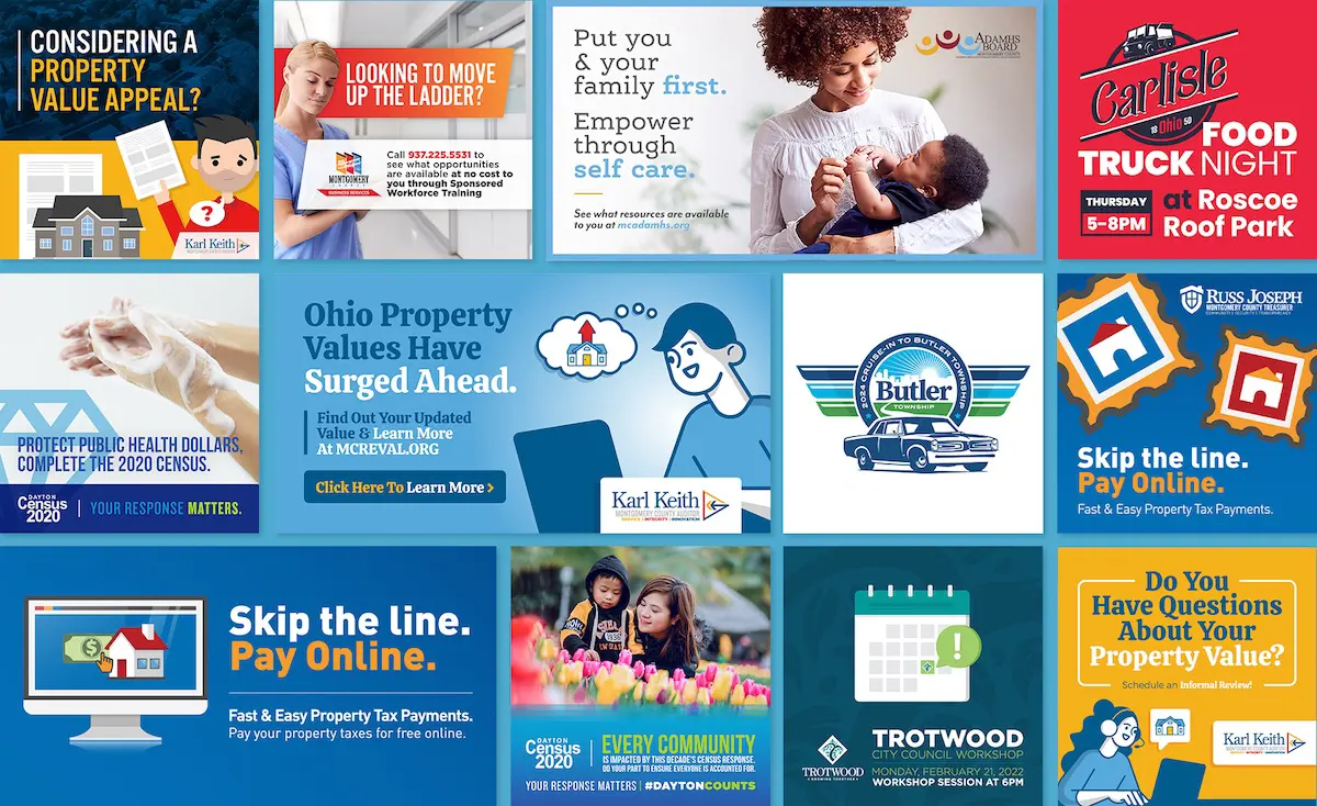 various government digital marketing ad designs