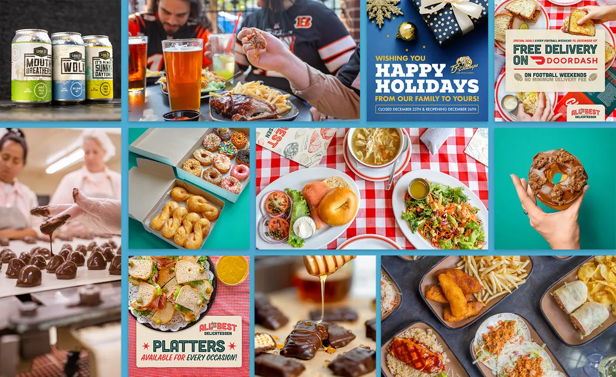 various restaurant and food marketing ad designs