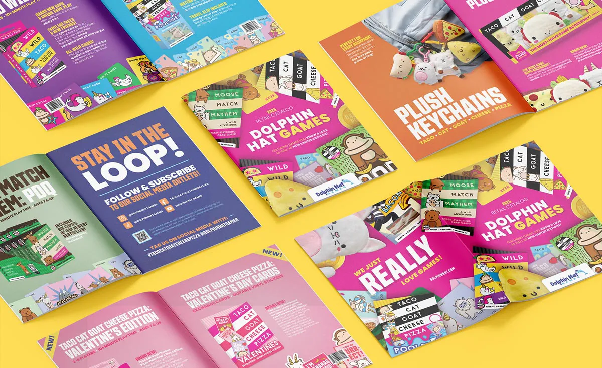 Dolphin Hat games catalog designs