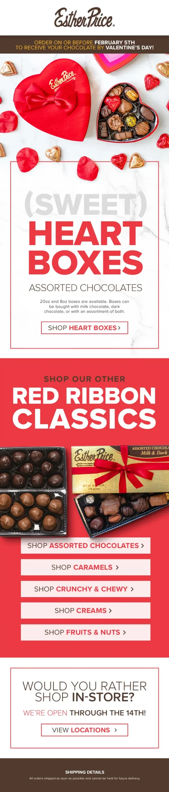 Esther Price email design