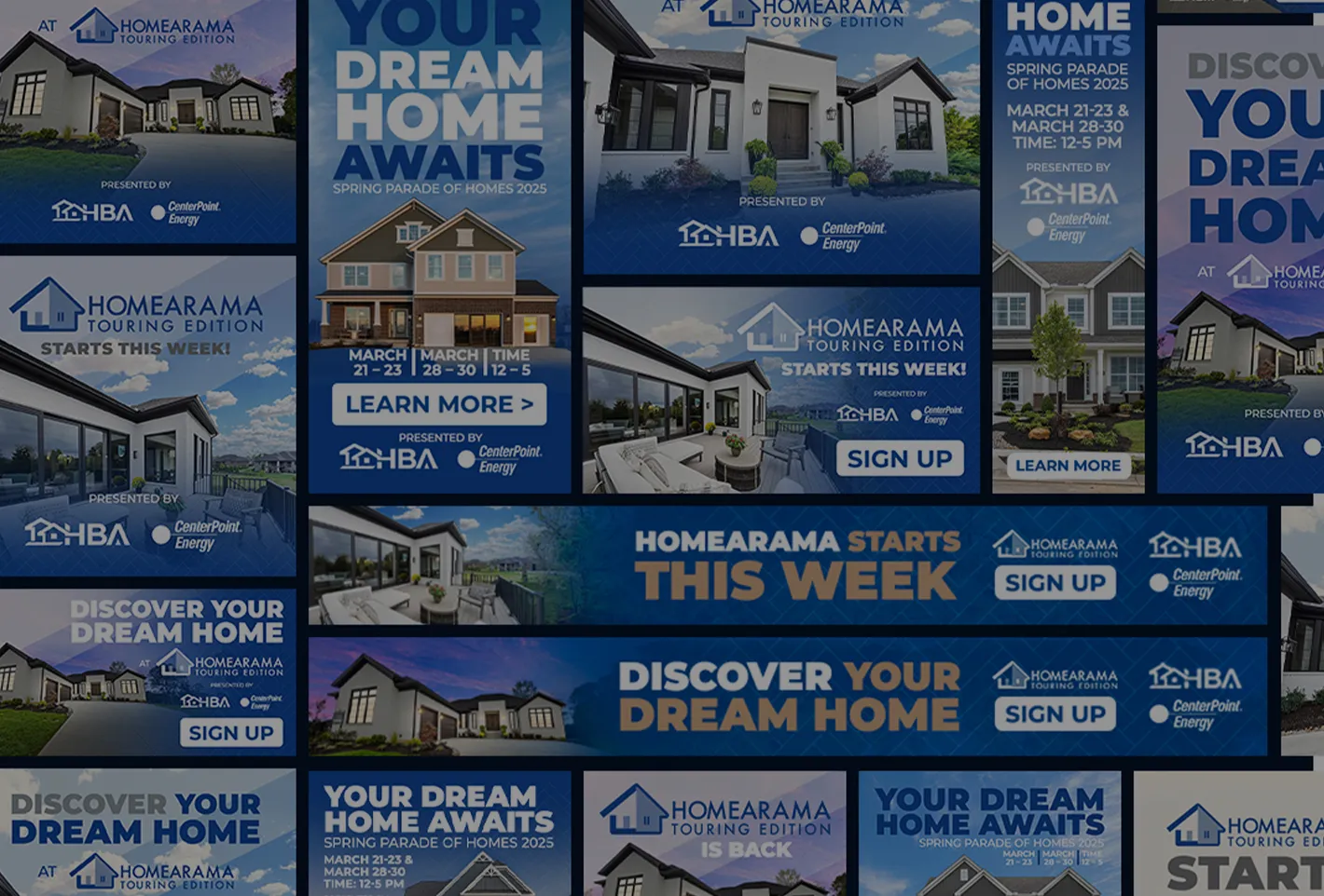 Home Builders Association Dayton various digital and social media designs
