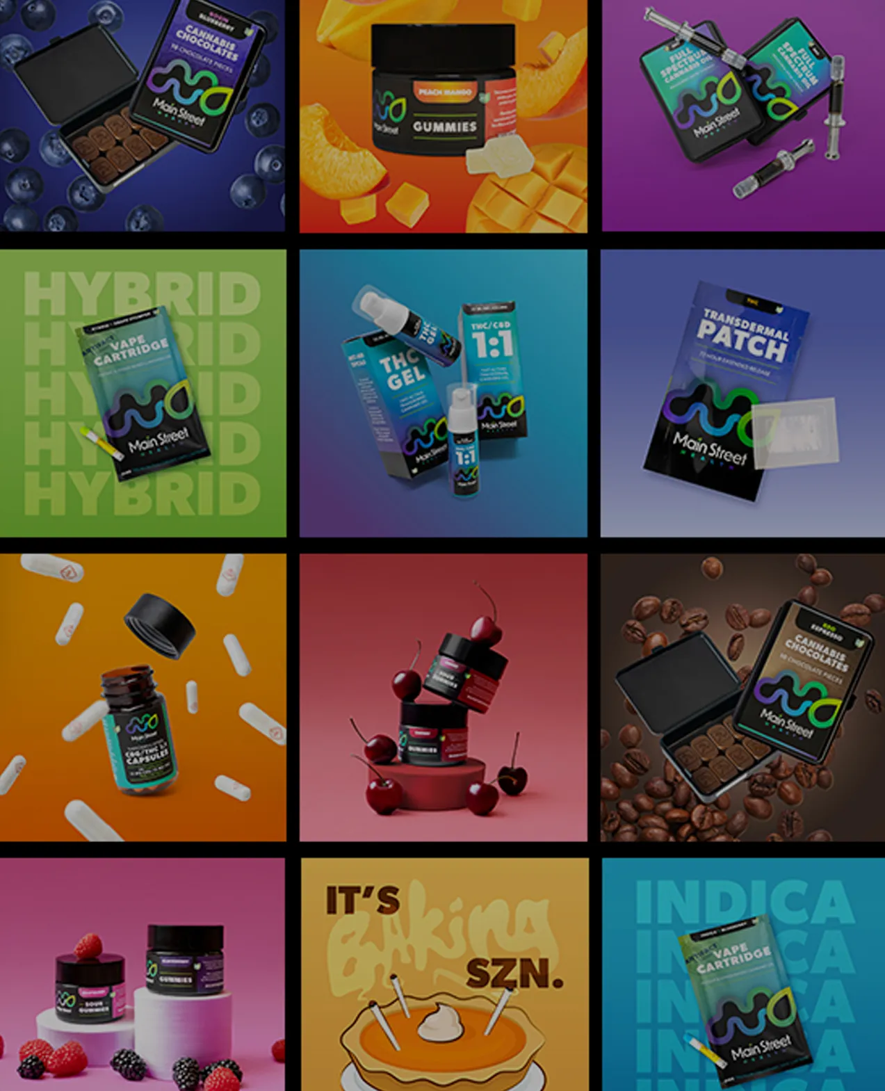 Main Street Health packaging designs