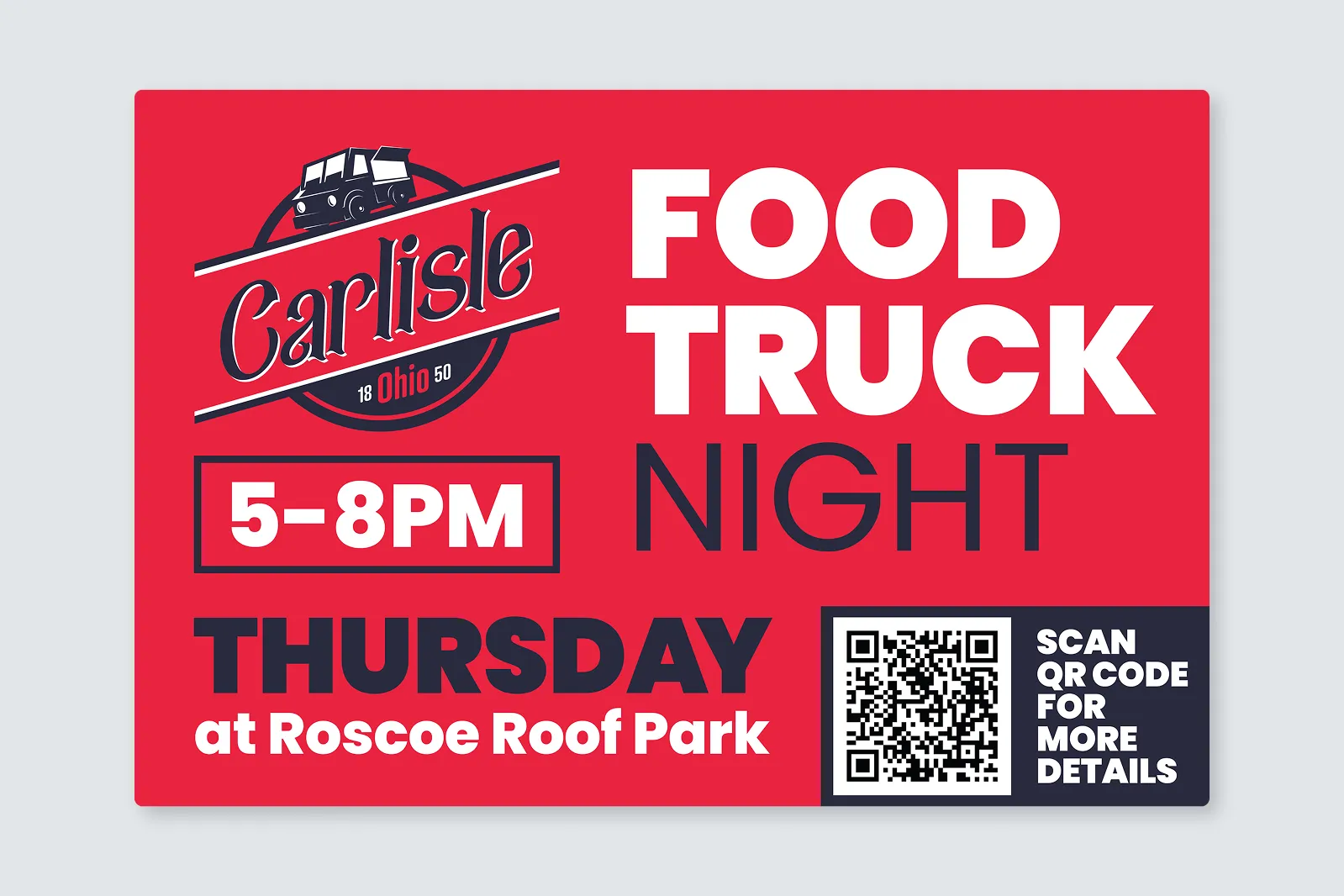 City of Carlisle food truck night marketing ad design
