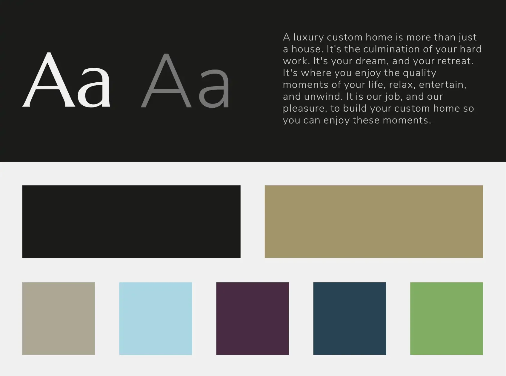 Design Homes Luxury Home Builder branding guide