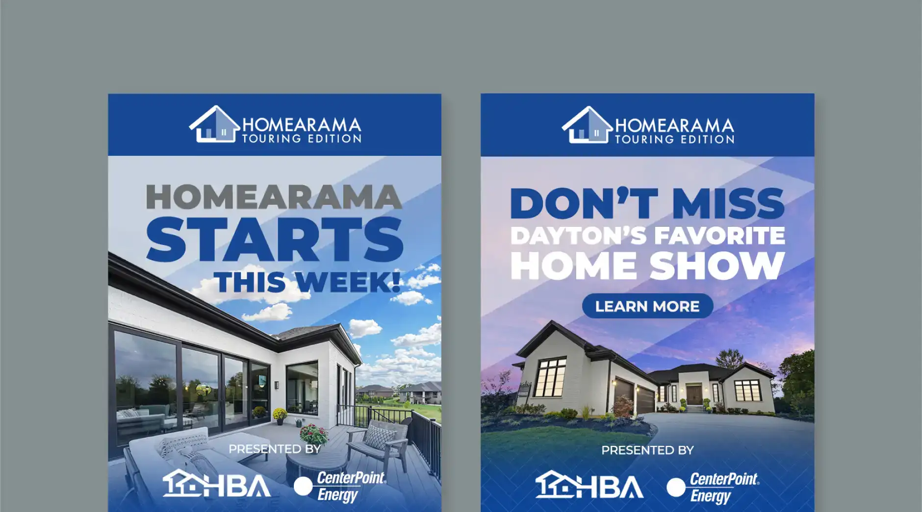 Home Builders Association Dayton digital ad designs