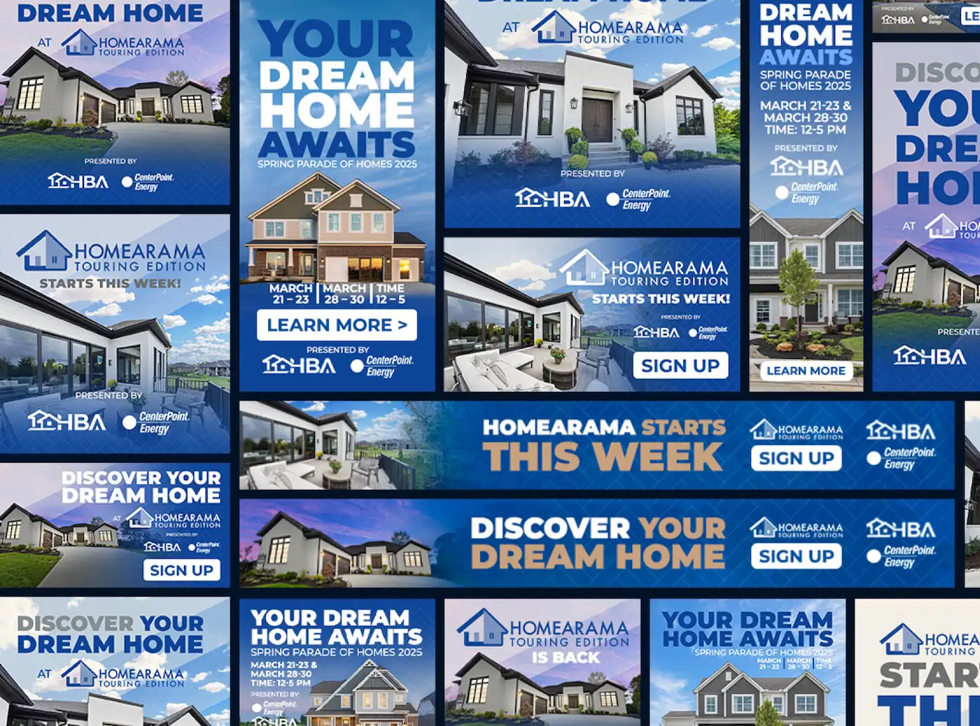 Home Builders Association Dayton various digital and social media designs
