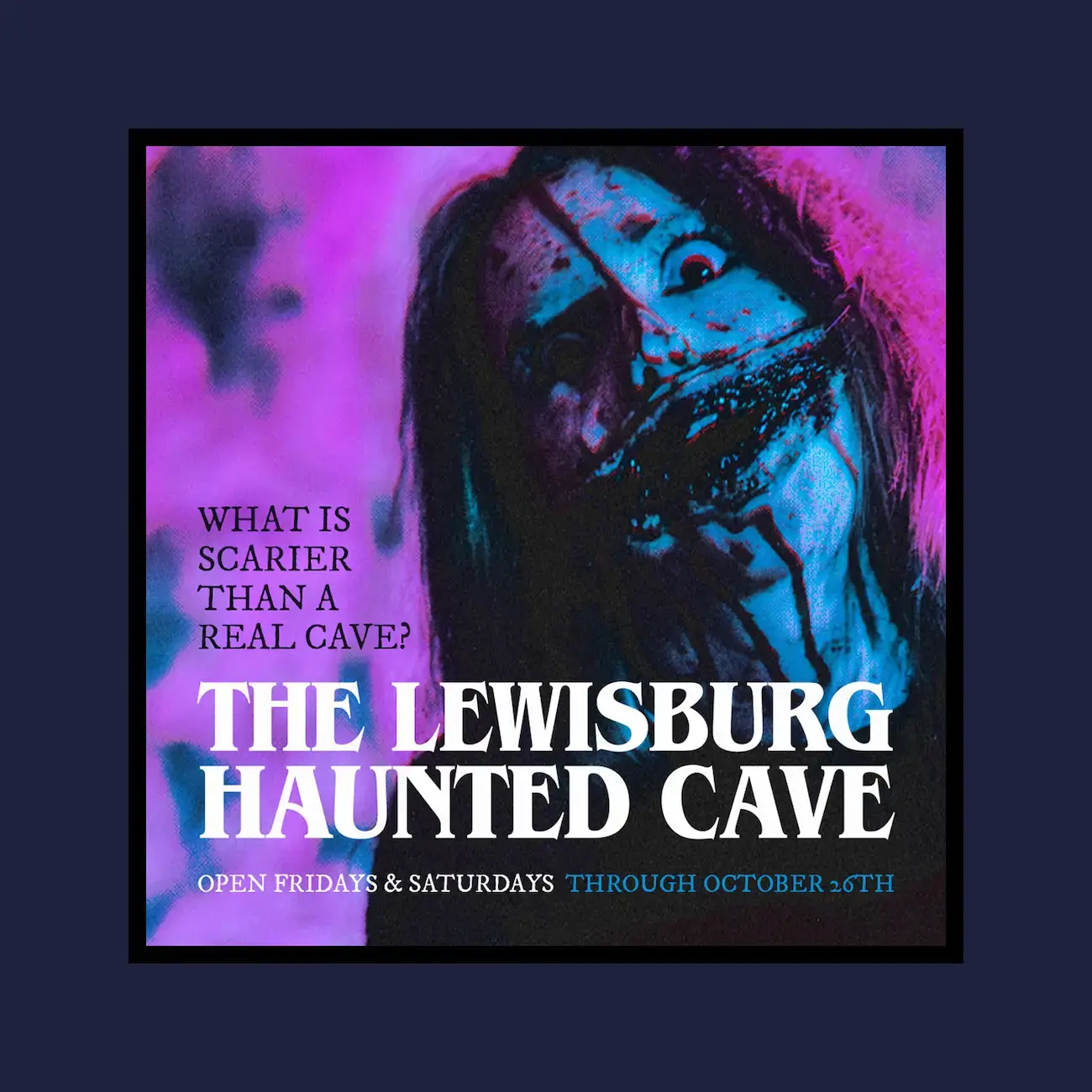 Lewisburg Haunted Cave digital marketing ad design
