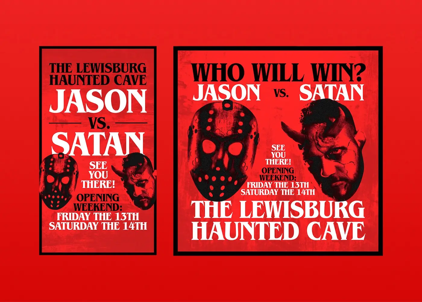 Lewisburg Haunted Cave opening weekend marketing ad design