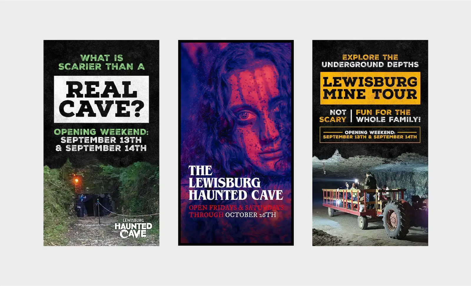 Lewisburg Haunted Cave marketing ads