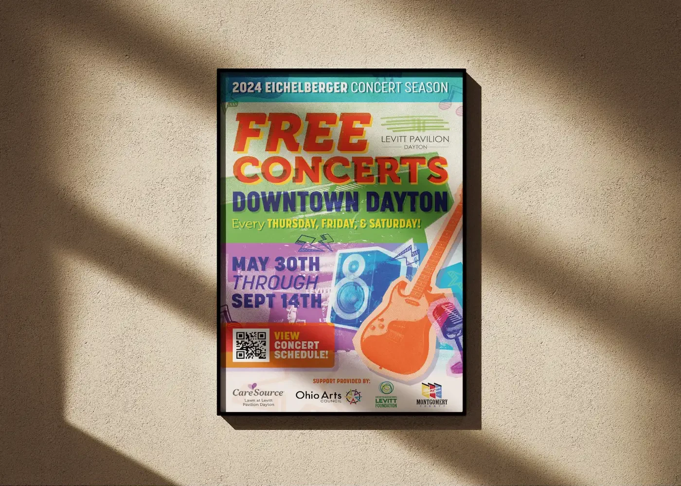 Levitt Pavilion Dayton poster design