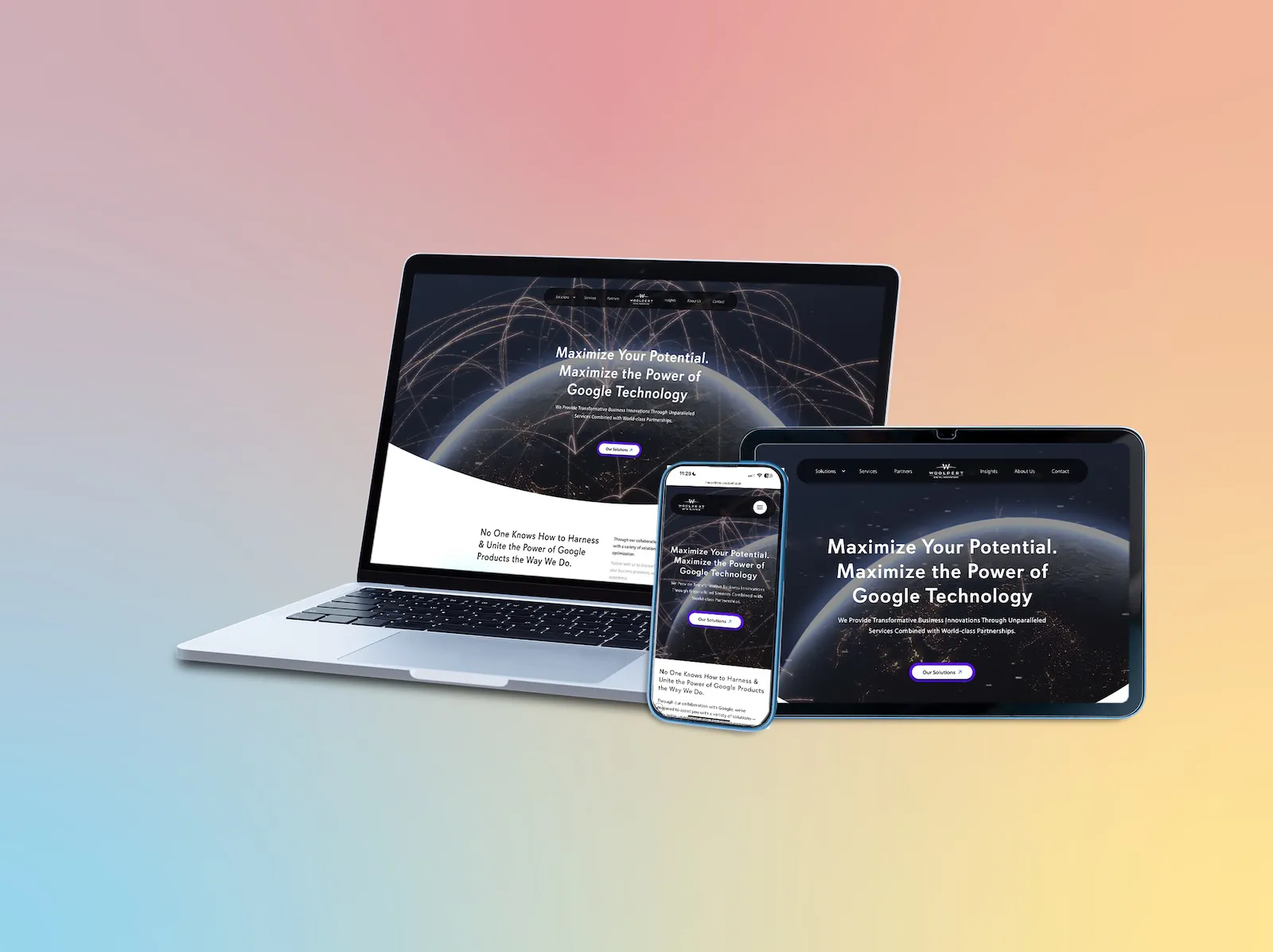 responsive website design on various devices