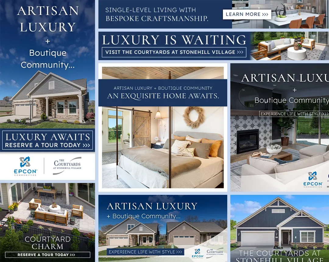 The Courtyards at Stonehill Village marketing designs