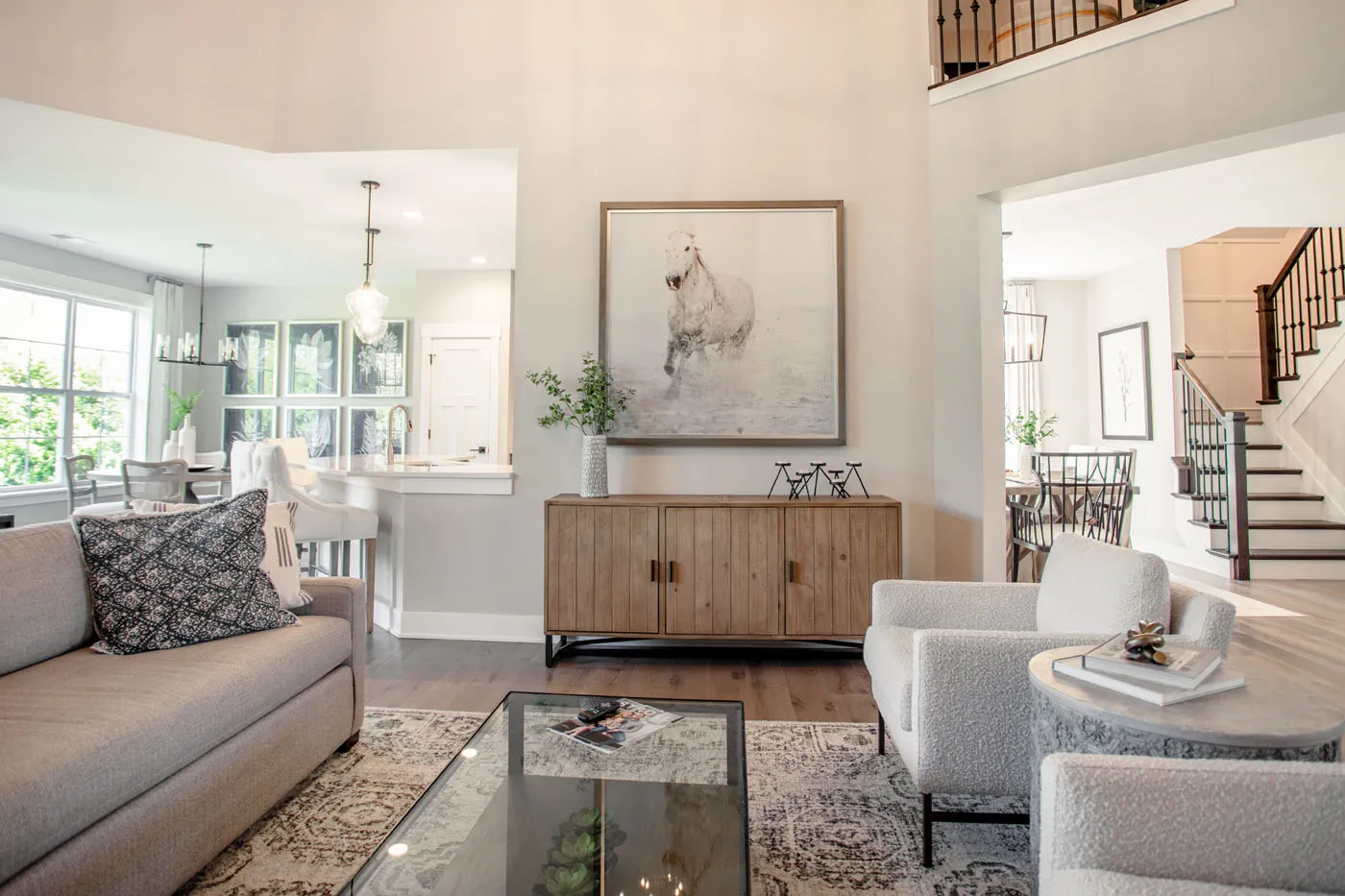 Interior living area of a modern home