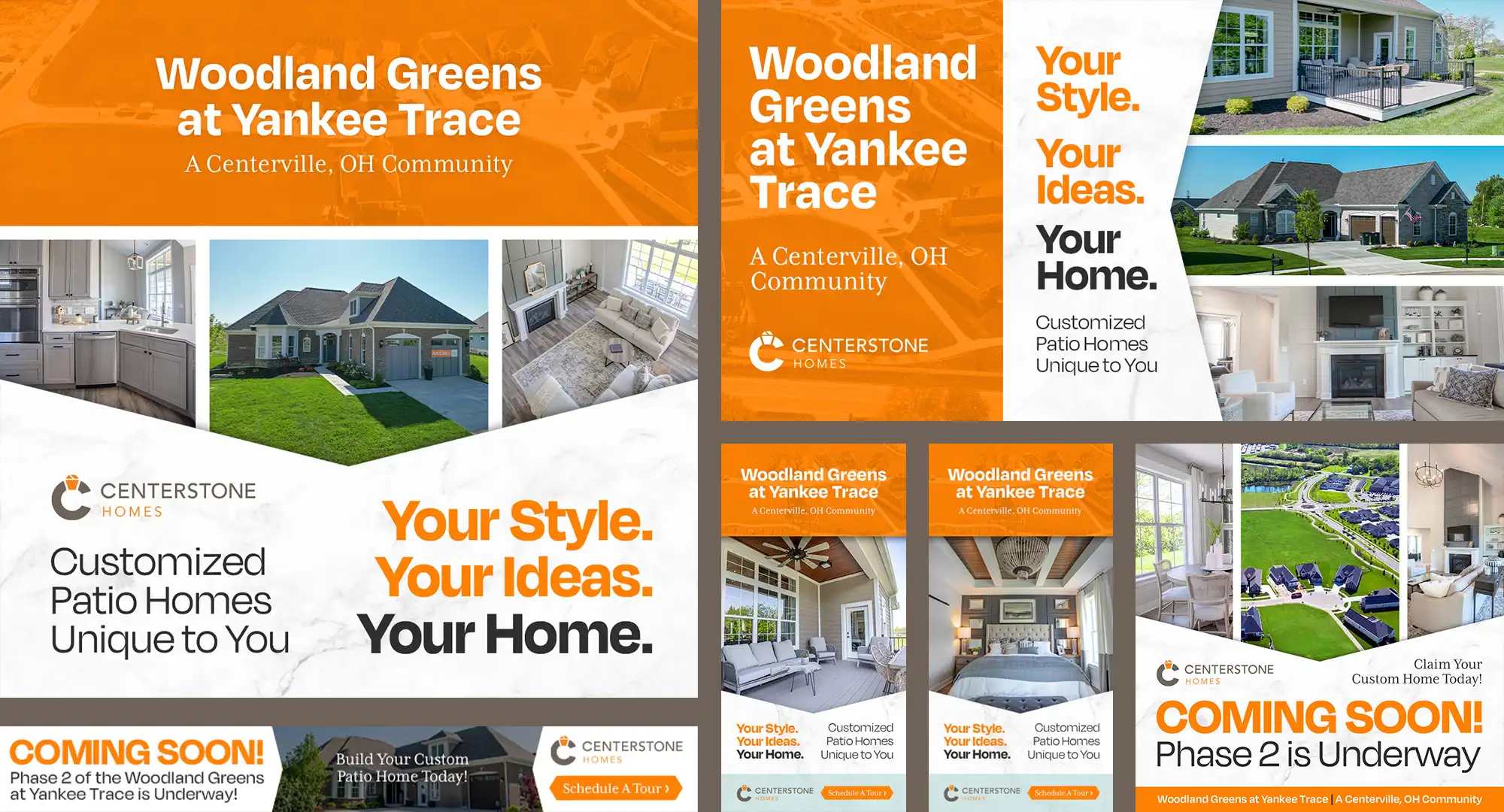 Centerstone Homes digital branding graphics