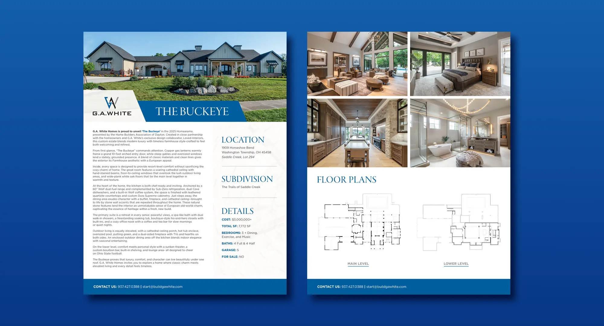 G.A. White sales sheet design