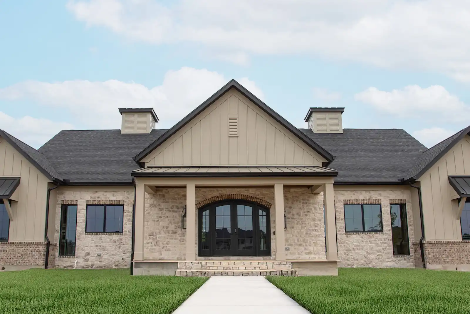 G.A. White custom built home exterior view