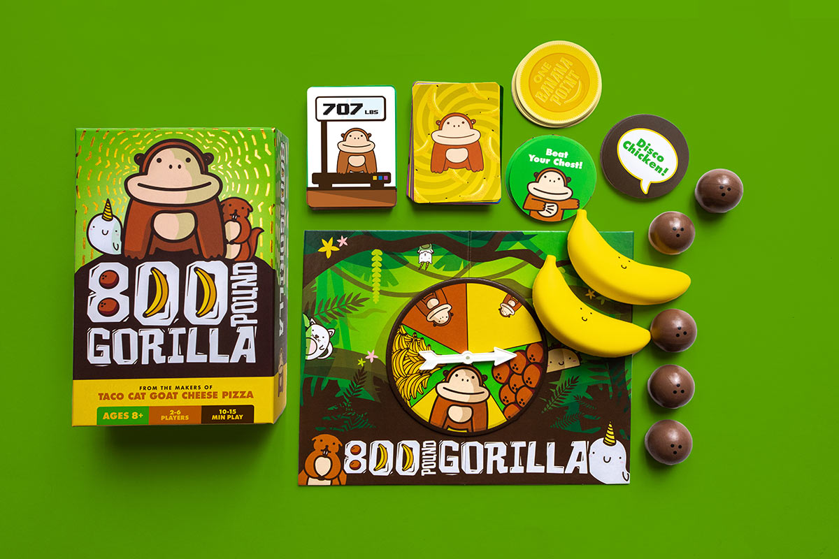 800 Pound Gorilla card and board game design